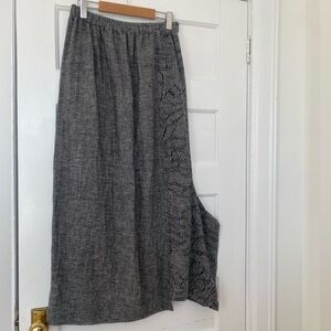 KRINES Berlin long linen Lagenlook skirt